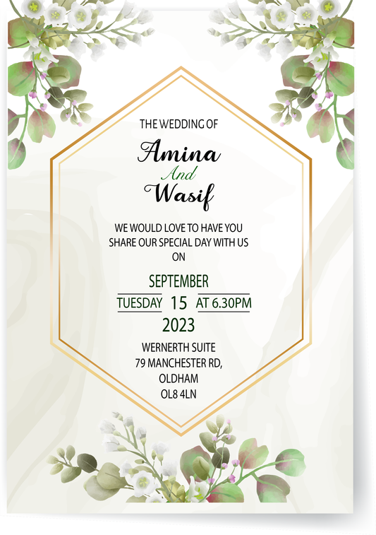 EUCALYPTUS INVITATION CARD A5