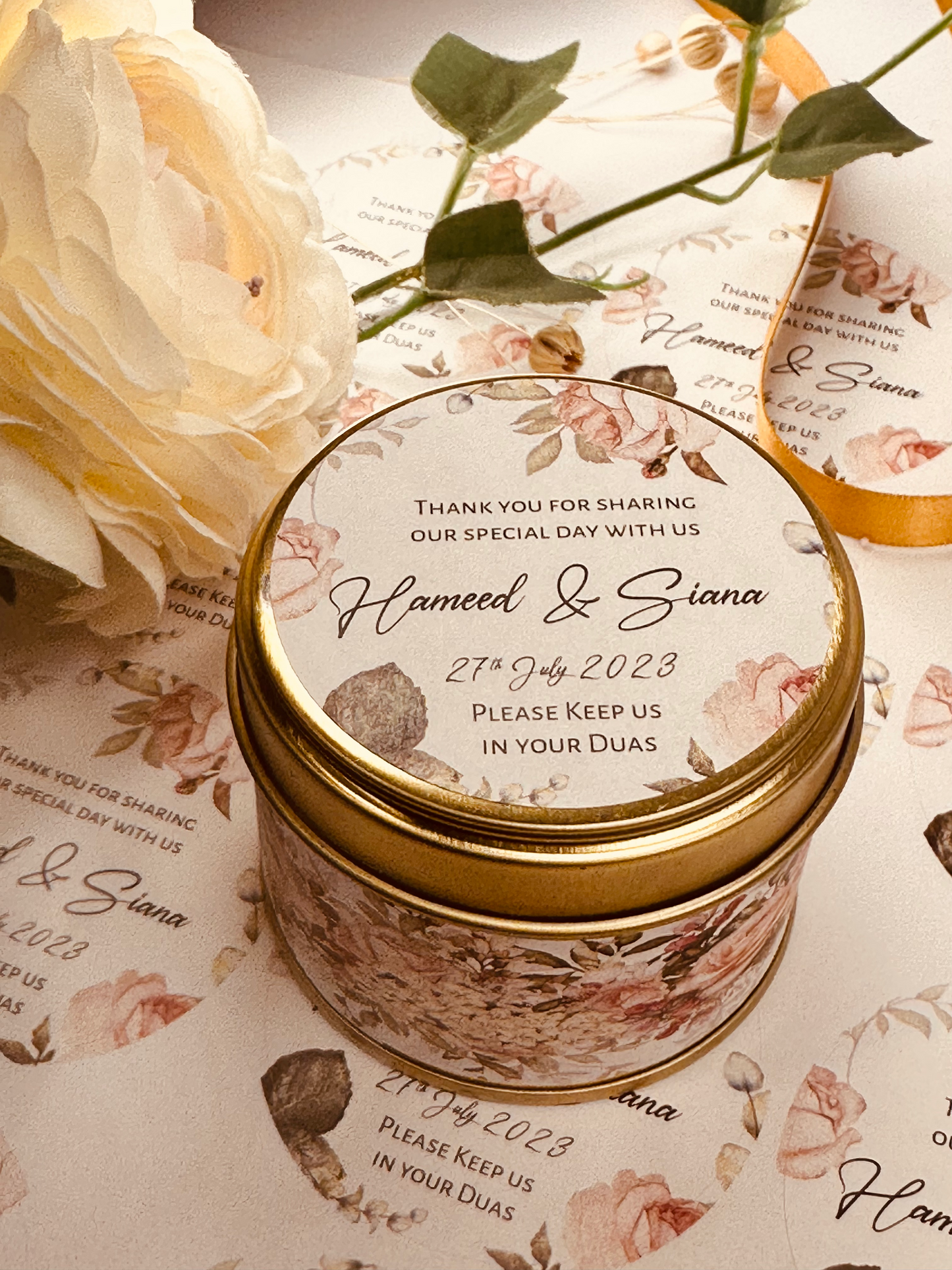 Personalised Favour Tins